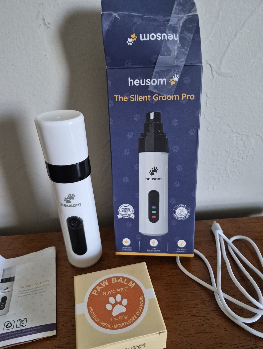 Silent Groom Pro Wireless Pet Groomer - White